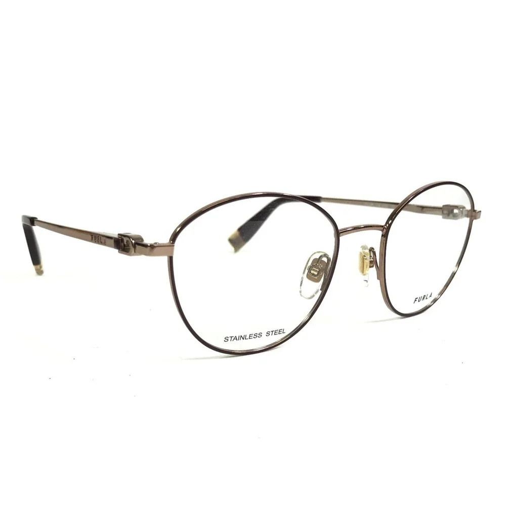 Furla Eyeglasses Frames VFU589 COL.0K99 Burgundy Red Pink Rose Gold 50-19-135